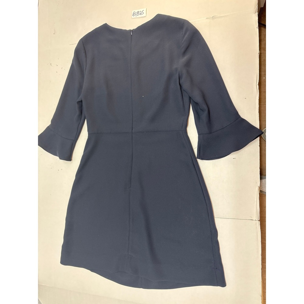 Banana Republic Navy Blue Bell Sleeve Women's Mini Dress Crew Neck Work Office - Picture 3 of 5